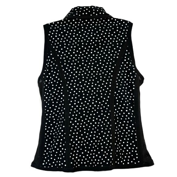Zenergy by Chico's Black and White Polka Dot Vest Size 1 Small - Picture 3 of 6